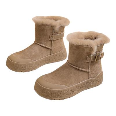 2024冬季新款厚底加绒雪地靴