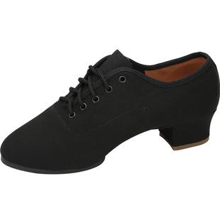 专业拉丁舞鞋女软底形体训练鞋牛津布跳舞鞋广场舞鞋中跟舞蹈鞋夏