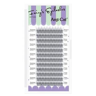 anjicat婴儿弯鱼尾睫毛国风LJ微翘自然上镜鱼尾型J翘假睫毛