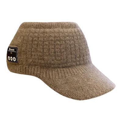 带蓝牙的帽子女冬季加绒空顶帽潮