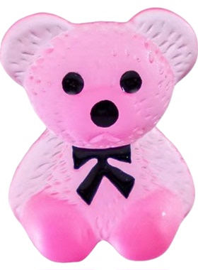 平面透明领结小熊树脂配件摆件