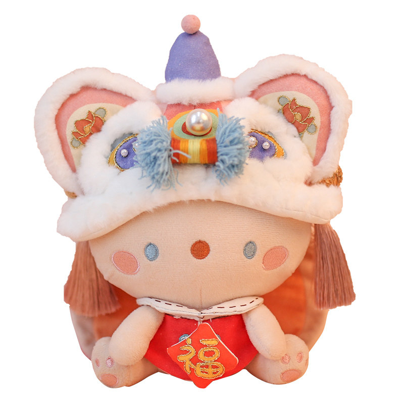 哈尼diy醒狮兔子玩偶生肖礼摆件