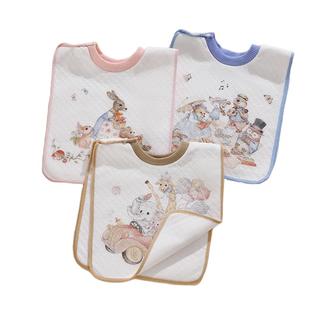 儿童洗漱巾宝宝刷牙洗脸防水围兜四季款饭食兜多功能围嘴口水巾