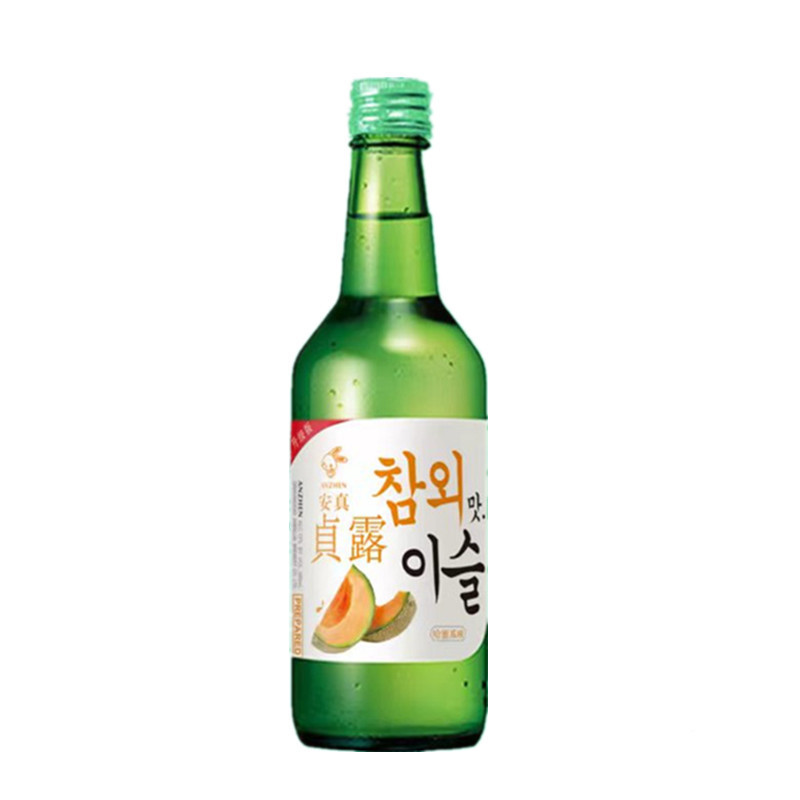 韩式烧酒原味竹炭哈密瓜味西柚葡萄貞露果味清酒同款320ml*4瓶装