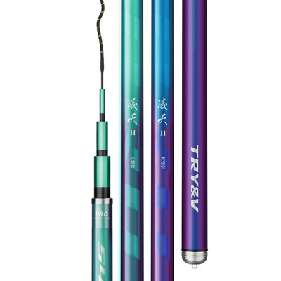 创威凌天二代碳素鱼竿超轻超硬