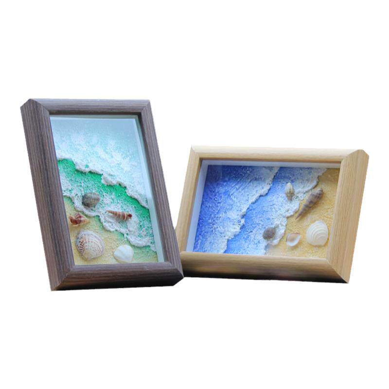 天然贝壳海螺横竖挂三用空框DIY手工装饰摆台肌理立体生日送礼物