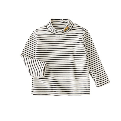男童条纹打底衫秋冬款德绒