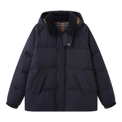 画风drawwind纯色短款连帽羽绒服