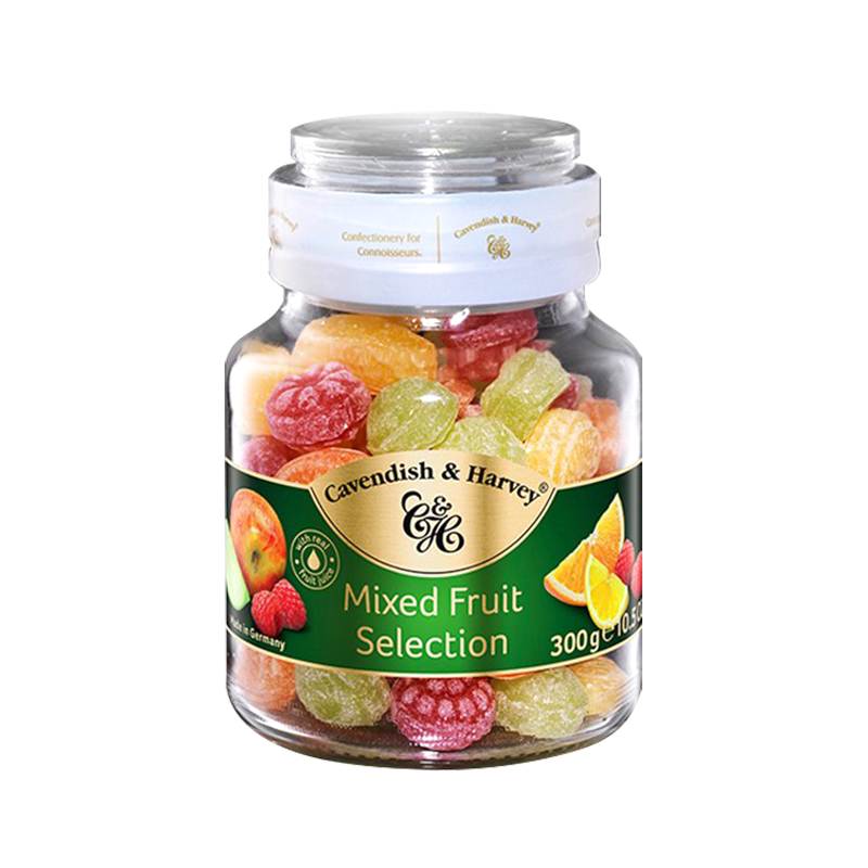 嘉云德国瓶装什锦300g水果糖糖
