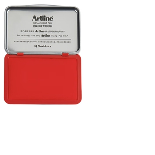 日本旗牌Artline财务印泥金属硬质铜章牛角章印台铜章专用印台清晰速干便携红色EHP-2/EHP-3官方旗舰店