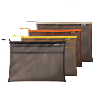 得力文件袋拉链式a4文件收纳袋防水档案袋考试专用袋子加厚分层书袋合同资料袋公文袋透明证件孕检票据分类袋