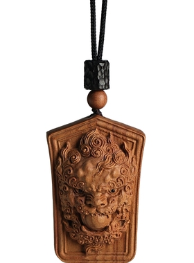 老山檀香貔貅令牌高档吊坠项链