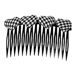 夏季后脑勺碎发梳插梳布艺发卡头饰女倒插梳发夹前额刘海整理神器