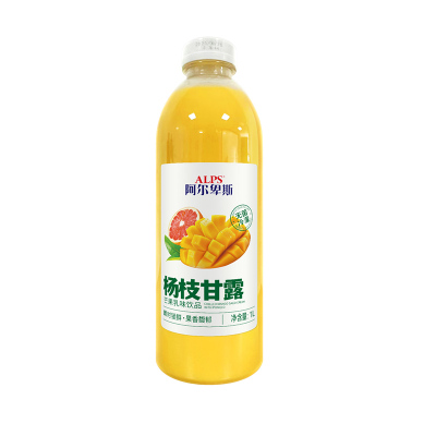 阿尔卑斯】杨枝甘露1L瓶装50件饮品港式经典果味商超同款饮料批发
