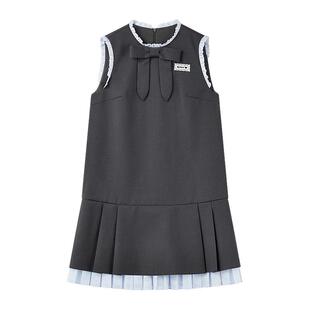 MISSCOCOON可可尼背心裙女2025夏季新款学院风灰色绵羊毛连衣裙