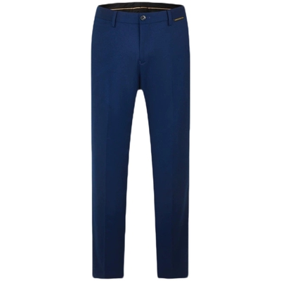 男装商务休闲蓝色直筒西裤