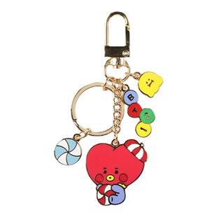 韩国BTS防弹少年团BT21金属钥匙扣亚克力公仔钥匙圈硅胶挂饰挂件