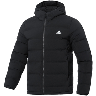 阿迪达斯冬季羽绒服男士官网旗舰2026新款加厚保暖连帽外套FT2521
