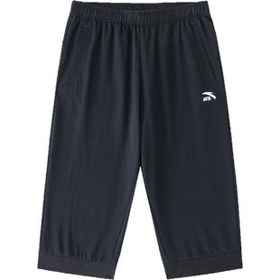 安踏速干裤丨吸湿透气针织七分裤男2025夏季新款骑行跑步运动短裤