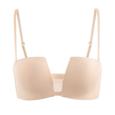 性感网纱侧翼低鸡心文胸