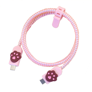 适用安卓双c数据线保护套oppo华为小米安卓vivo充电器头usb保护套