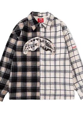 SprayGround格子衬衫宽松衬衣