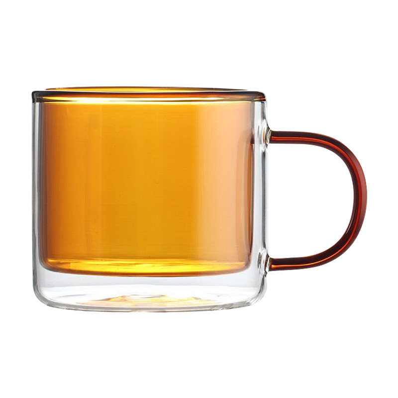 防烫咖啡杯彩色马克耐热玻璃杯