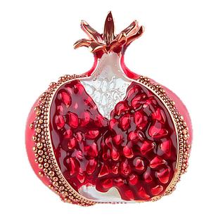 多子多福高档水晶石榴胸针女高档精致奢华西装大衣胸花别针配饰潮