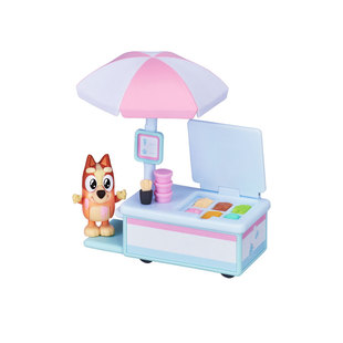 Bluey布鲁伊冰淇淋车宾果小汽车过家家女孩子宝宝益智玩具车礼物