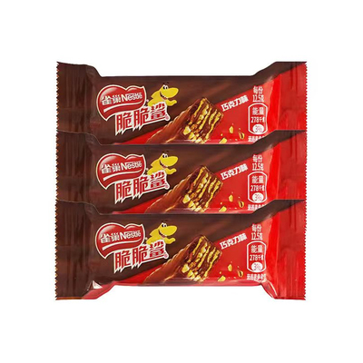 雀巢脆脆鲨巧克力味夹心威化饼干