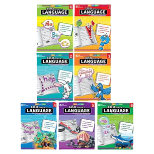 180 Days of Language 180天练习册语言运用系列 美国原版教辅 有答案 幼儿园 小学 1 2 3 4 5 6 年级 教辅图书 大音