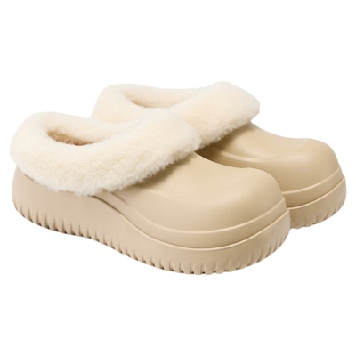 fed厚底毛毛鞋冬季新款女鞋软底棉鞋外出保暖拖鞋女款S1104-YA158