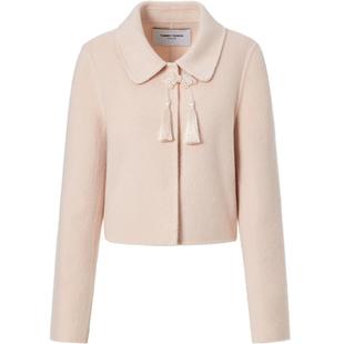 【商场同款】糖力 新中式国风 2024冬季新款羊毛双面呢外套女短款