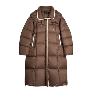 【自营】ELLE90白鸭绒长款羽绒服女25冬新款加厚高充绒保暖外套