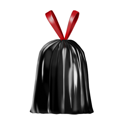 麦恩诗黑色抽绳垃圾袋家用厚款