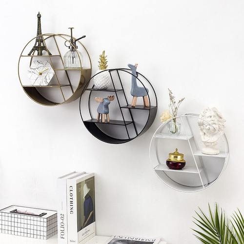 新品 北欧创意个性潮流ins奢华简约墙壁装饰挂件置物架墙饰创意收