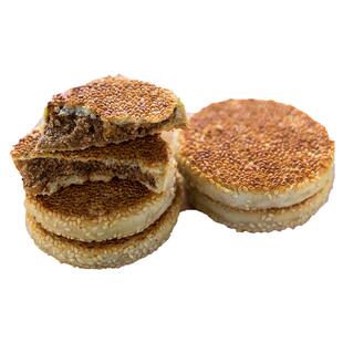 湖北老式手工阳春园通山特产传统糕点小吃代餐零食桂花茶油芝麻饼