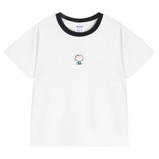 LOWRYS FARM Hello Kitty联名款2026春季新款含棉刺绣T恤293905