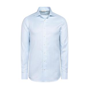 SUITSUPPLY秋季浅蓝色Traveller棉男士条纹衬衫