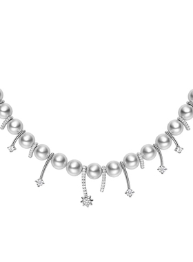 马思纯同款何方HEFANG气泡方糖项链轻奢气泡星云锁骨链轻奢配饰