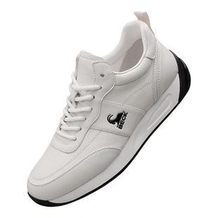 公羊男款时尚运动休闲鞋2025新款秋冬季软底舒适耐磨增高真皮鞋子