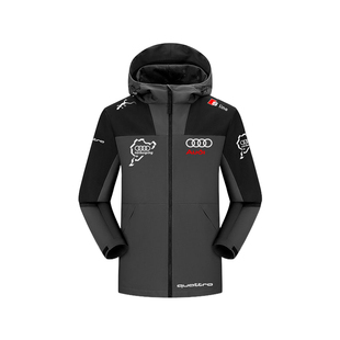 Audi联名Nurburgring纽伯格林赛道外套奥迪汽车赛车迷冲锋衣夹克