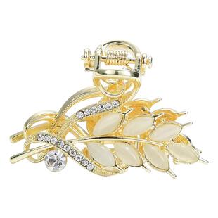 麦穗短发半扎发抓夹过渡期后脑勺发夹女适合发量少中小号发卡头饰