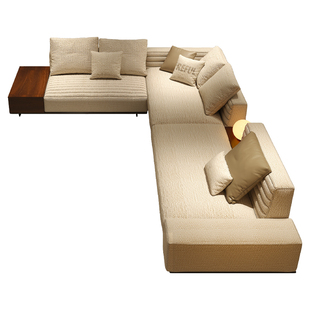 2025年新款北欧布艺沙发现代简约轻奢大平层客厅转角棉麻罗杰沙发