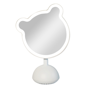 范芝琳可爱奶乎乎小熊台式化妆镜便携带灯补光桌面镜发光梳妆镜