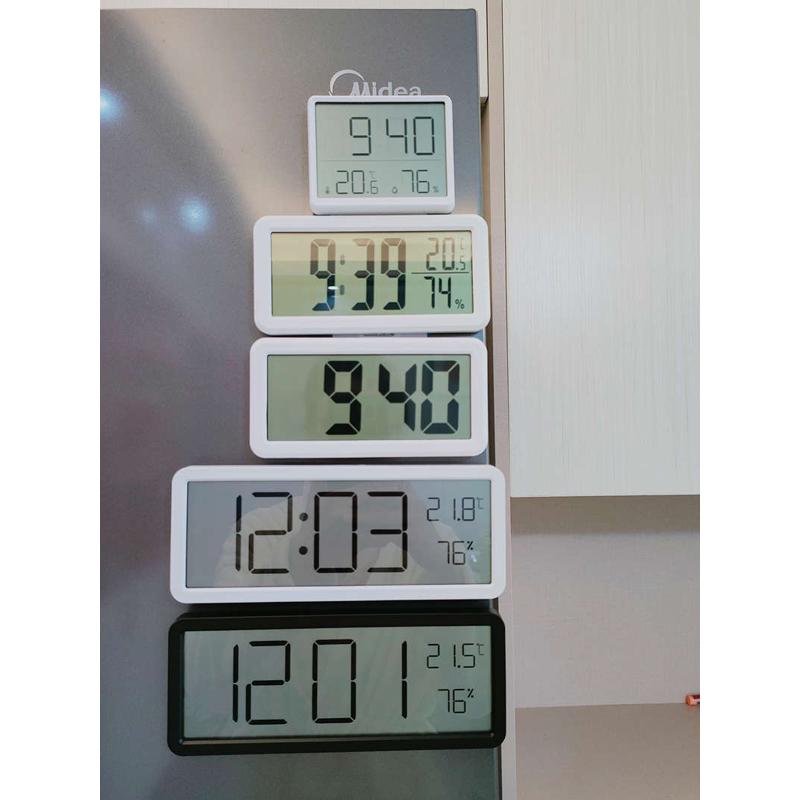 简约大数字磁吸冰箱时钟温湿度电子钟表挂墙桌面厨房磁铁闹钟贴墙
