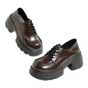 星期六厚底乐福鞋女春季新款英伦JK制服小皮鞋女士复古不闷脚鞋子