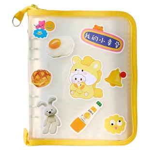 三年二班 半透明A5孕检资料册蛇宝宝怀孕报告单A4孕妇孕妈妈孕期产检手册资料记录收纳册档案册便携文件夹K