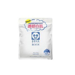 现日本石泽研究所透明白肌豆乳美白保湿晒后修复补水提亮面膜10枚