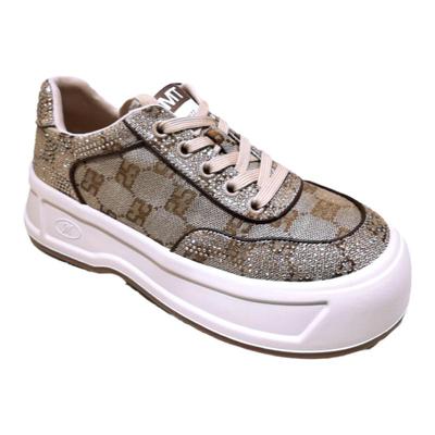 米诗思2025夏季真皮女鞋爆款厚底单鞋超轻透气网水钻鞋圆头休闲鞋